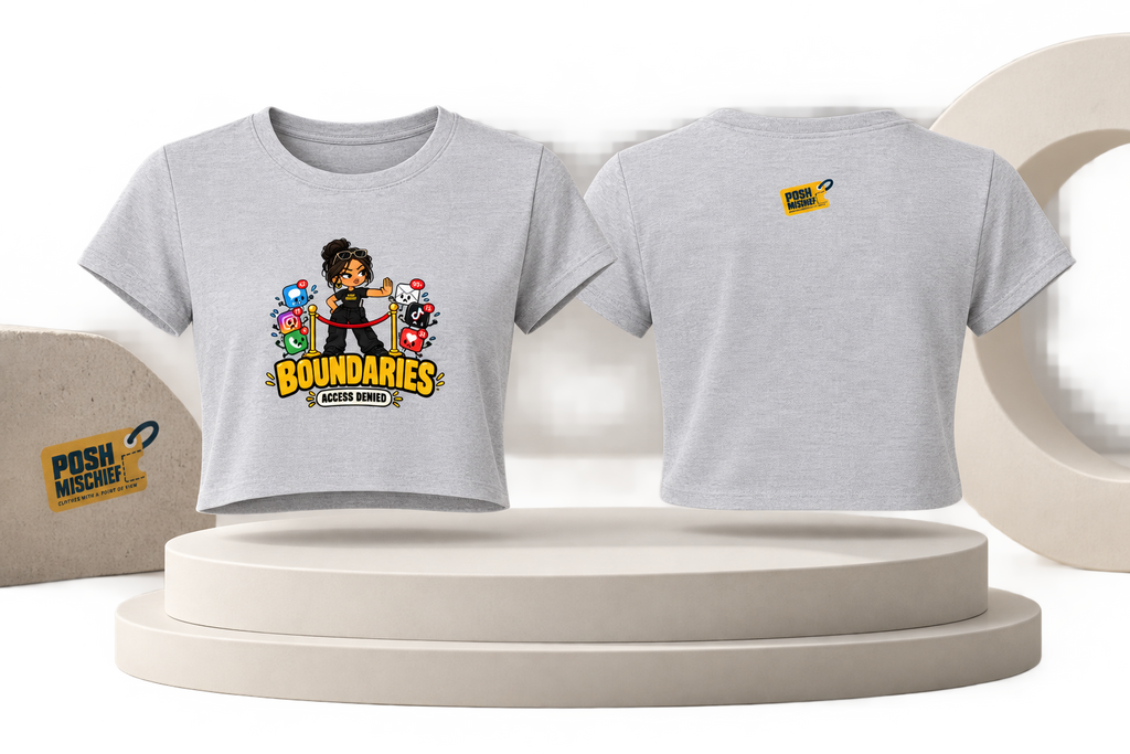 Black crop top front and back product-only studio mockup