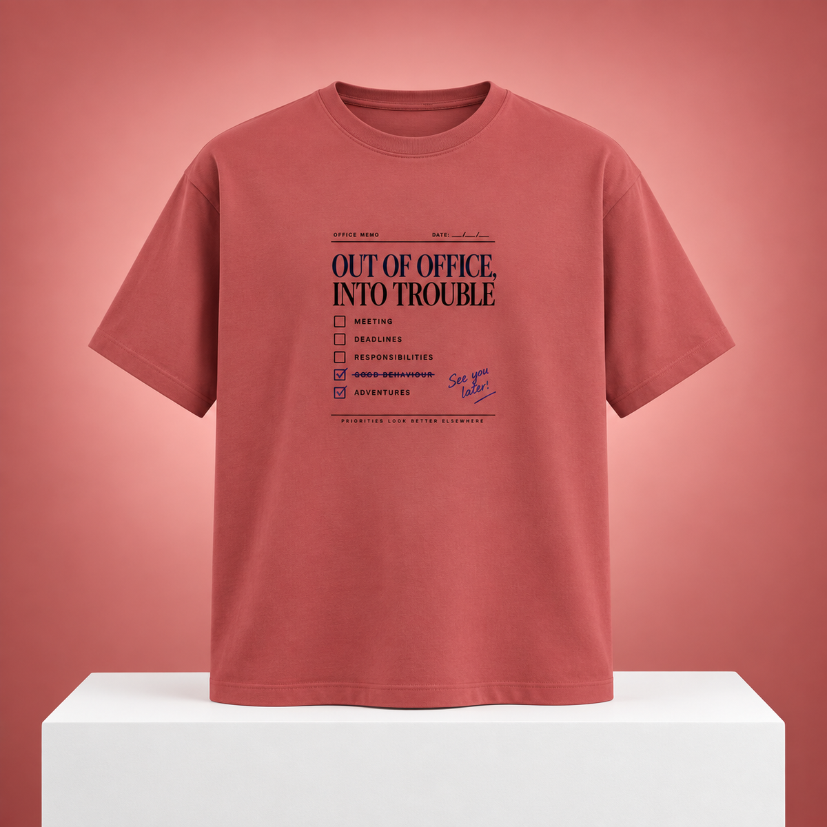 Out Of Office-Unisex Classic Crew T-Shirt