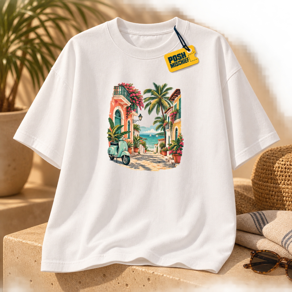 Coastal Escape- Oversized Classic T-Shirt
