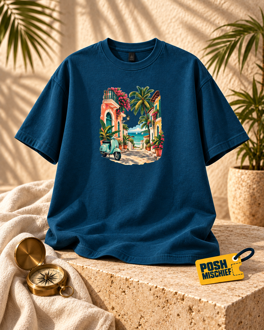 Coastal Escape- Oversized Classic T-Shirt