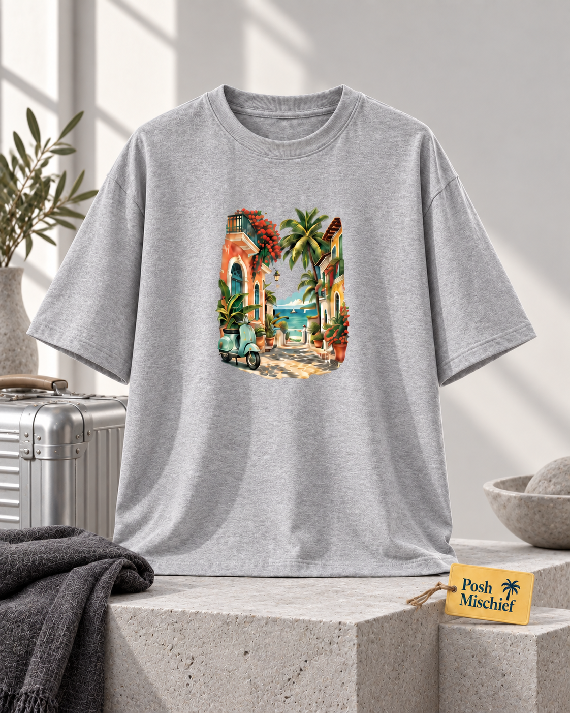 Coastal Escape- Oversized Classic T-Shirt