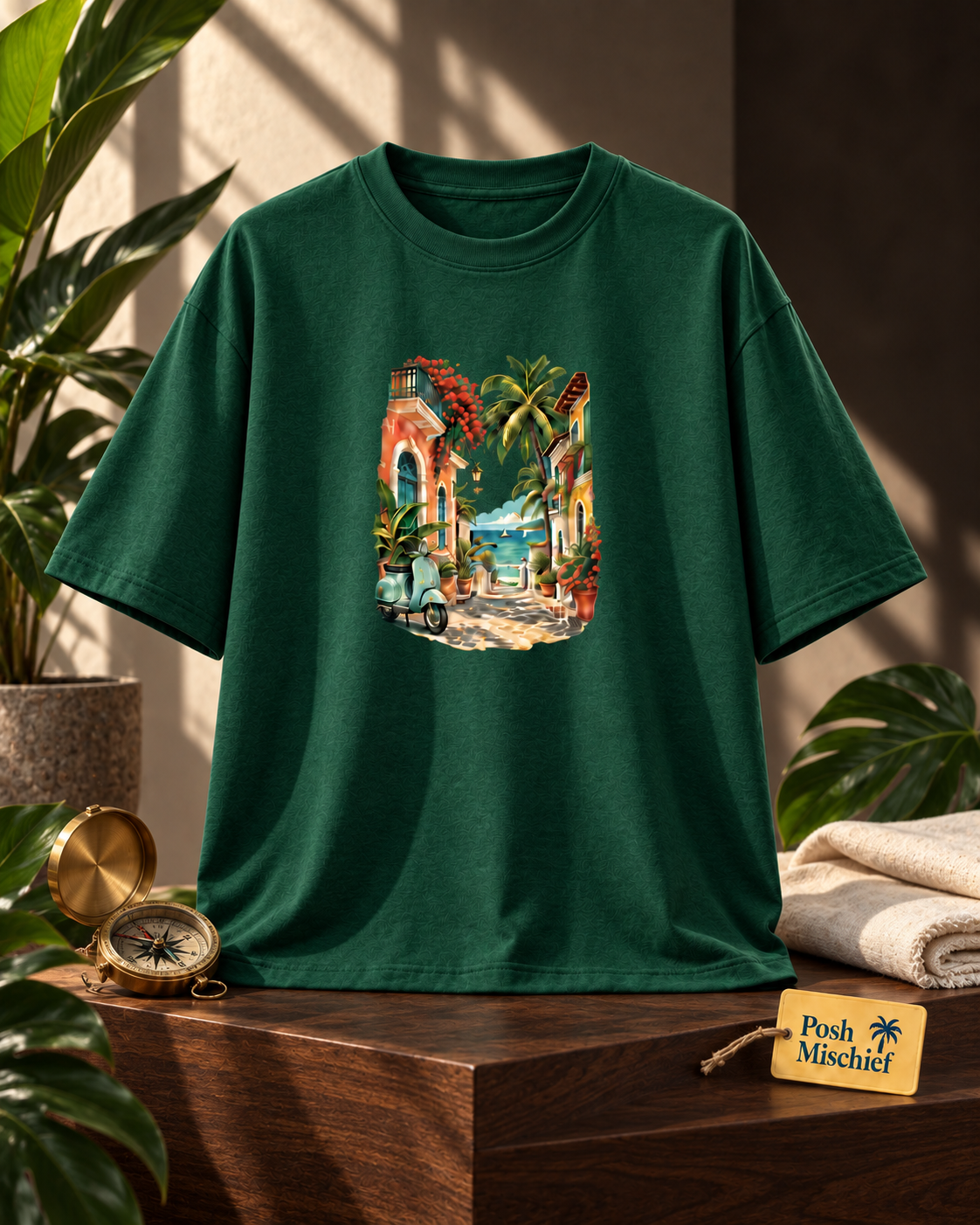 Coastal Escape- Oversized Classic T-Shirt