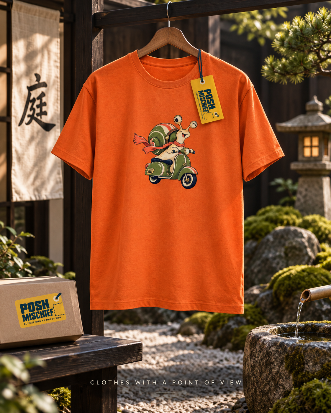 Slow Lane, Main Character T-shirt in Orange