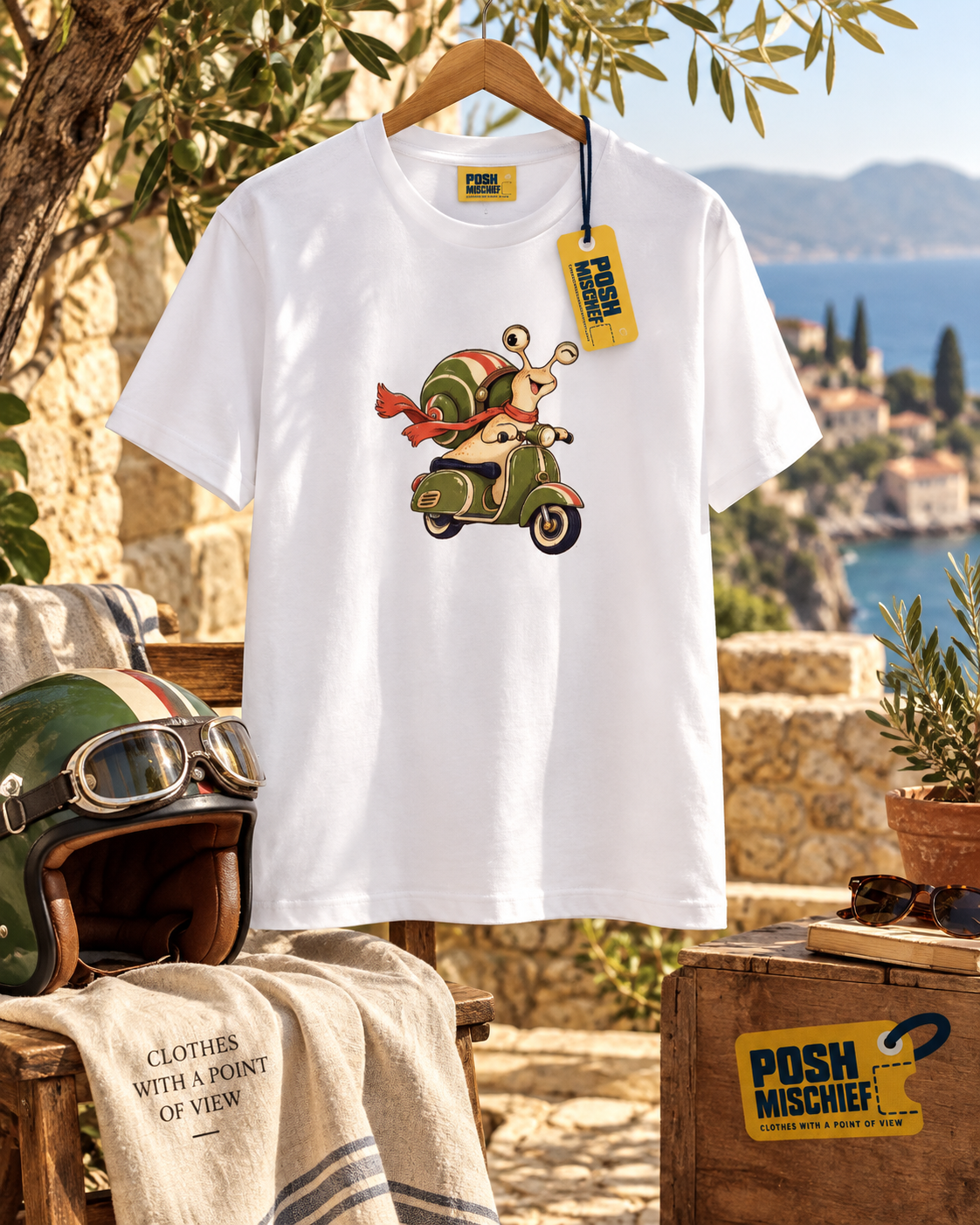 Slow Lane, Main Character T-shirt in White