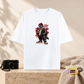 Oversized Raven Streetwear T-Shirt – Unisex Front & Back Print Graphic Tee